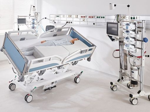 The tiltable intensive care bed, Sicuro Tera